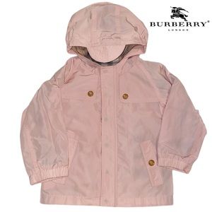 Burberry Pink Girls Kids Raincoat